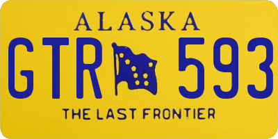 AK license plate GTR593