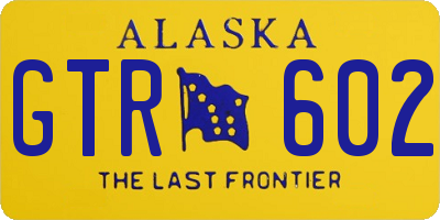 AK license plate GTR602