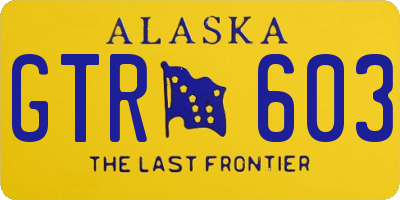 AK license plate GTR603