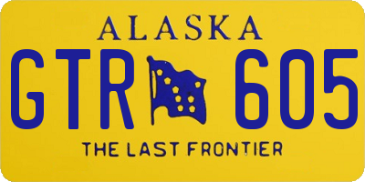 AK license plate GTR605
