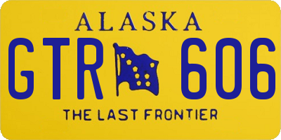 AK license plate GTR606