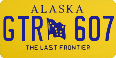 AK license plate GTR607