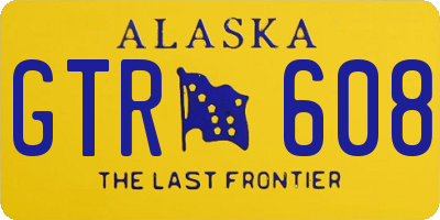 AK license plate GTR608