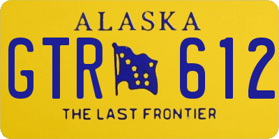 AK license plate GTR612