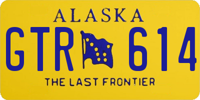 AK license plate GTR614