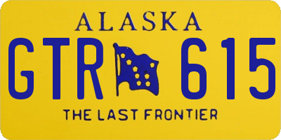 AK license plate GTR615