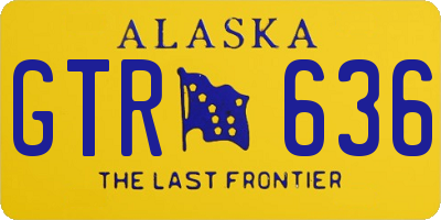 AK license plate GTR636