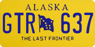 AK license plate GTR637