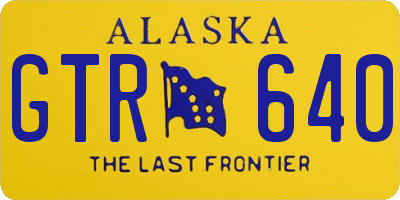 AK license plate GTR640