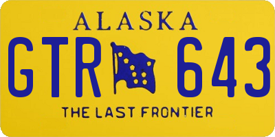 AK license plate GTR643