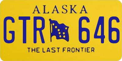 AK license plate GTR646