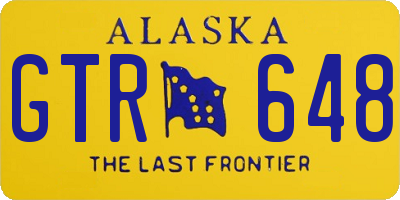 AK license plate GTR648