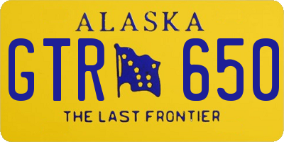 AK license plate GTR650