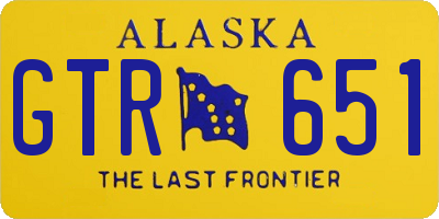 AK license plate GTR651