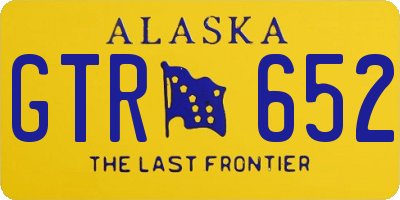 AK license plate GTR652