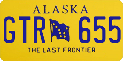 AK license plate GTR655