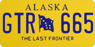 AK license plate GTR665