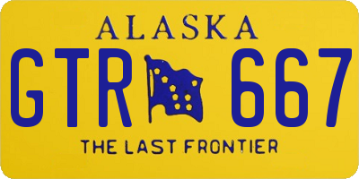 AK license plate GTR667