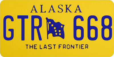 AK license plate GTR668