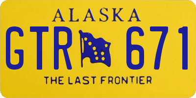 AK license plate GTR671