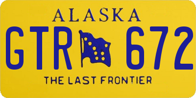 AK license plate GTR672