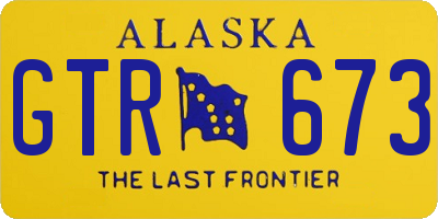 AK license plate GTR673