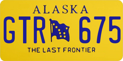 AK license plate GTR675