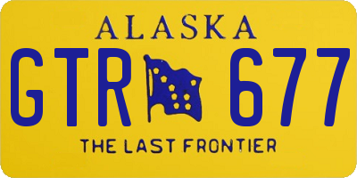 AK license plate GTR677