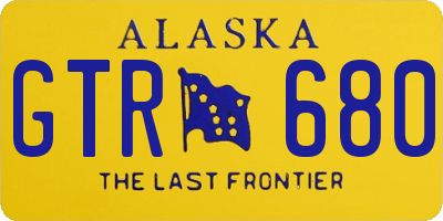 AK license plate GTR680