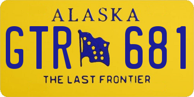 AK license plate GTR681