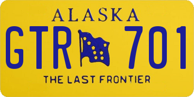 AK license plate GTR701