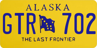 AK license plate GTR702