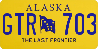 AK license plate GTR703