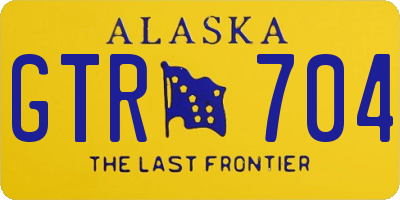 AK license plate GTR704