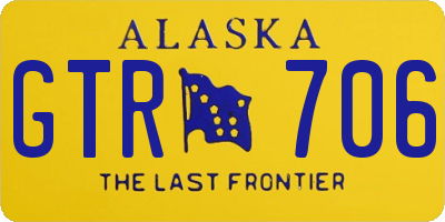 AK license plate GTR706