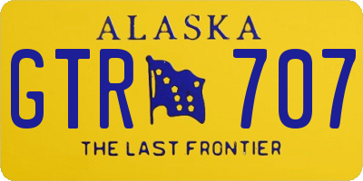 AK license plate GTR707