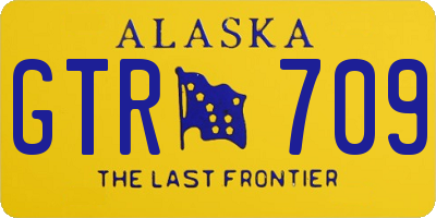 AK license plate GTR709