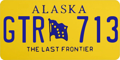 AK license plate GTR713