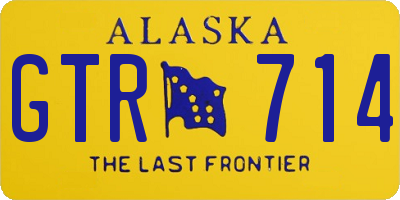 AK license plate GTR714