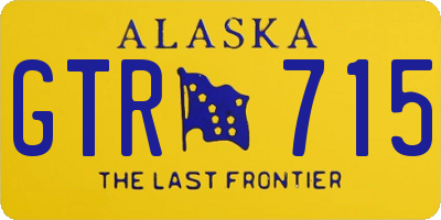 AK license plate GTR715