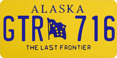 AK license plate GTR716