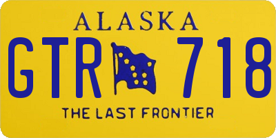AK license plate GTR718