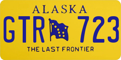 AK license plate GTR723