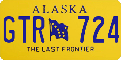 AK license plate GTR724