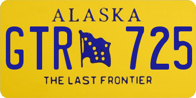 AK license plate GTR725