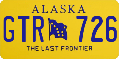 AK license plate GTR726