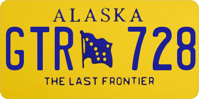 AK license plate GTR728