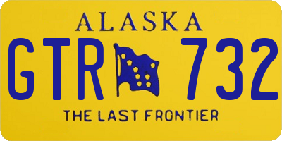 AK license plate GTR732