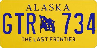 AK license plate GTR734