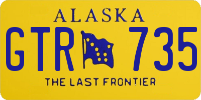 AK license plate GTR735